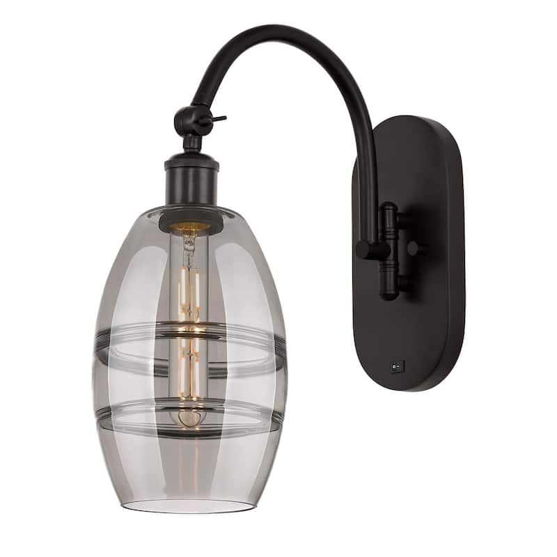 Innovations Lighting 518-1W-12-6 Vaz Sconce Vaz 12" Tall Wall Sconce - Oil Rubbed Bronze / Smoked