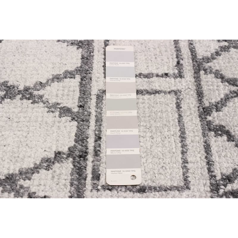 ECARPETGALLERY Hand-knotted Tangier Light Grey Silk Rug - 4'11 x 8'0