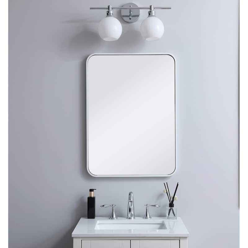 Ezra Soft Corner Metal Rectangular Mirror