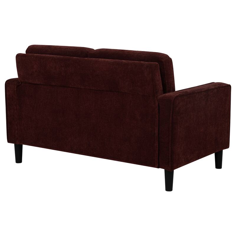 Ruth Fabric Upholstered Track Arm Loveseat