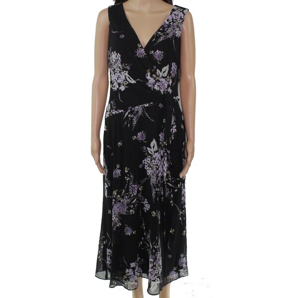 ralph lauren black floral dress