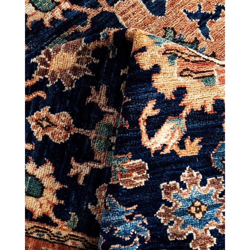 Serapi One-of-a-Kind Hand-Knotted Area Rug - Blue, 6' 2" x 9' 1" - 6' 2" x 9' 1"