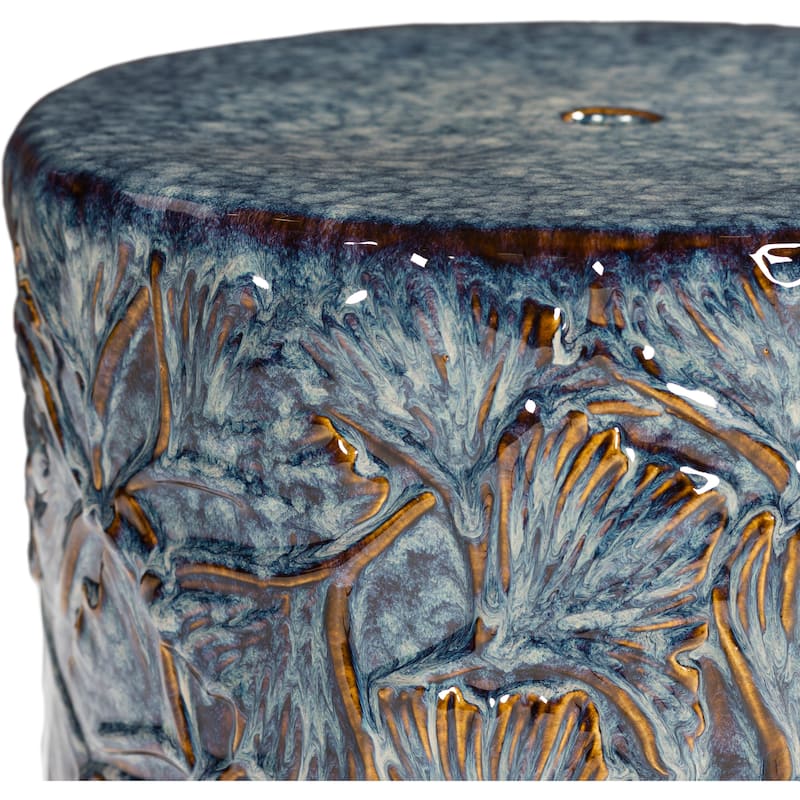 Livabliss Marteen Indoor/ Outdoor Floral Garden Stool