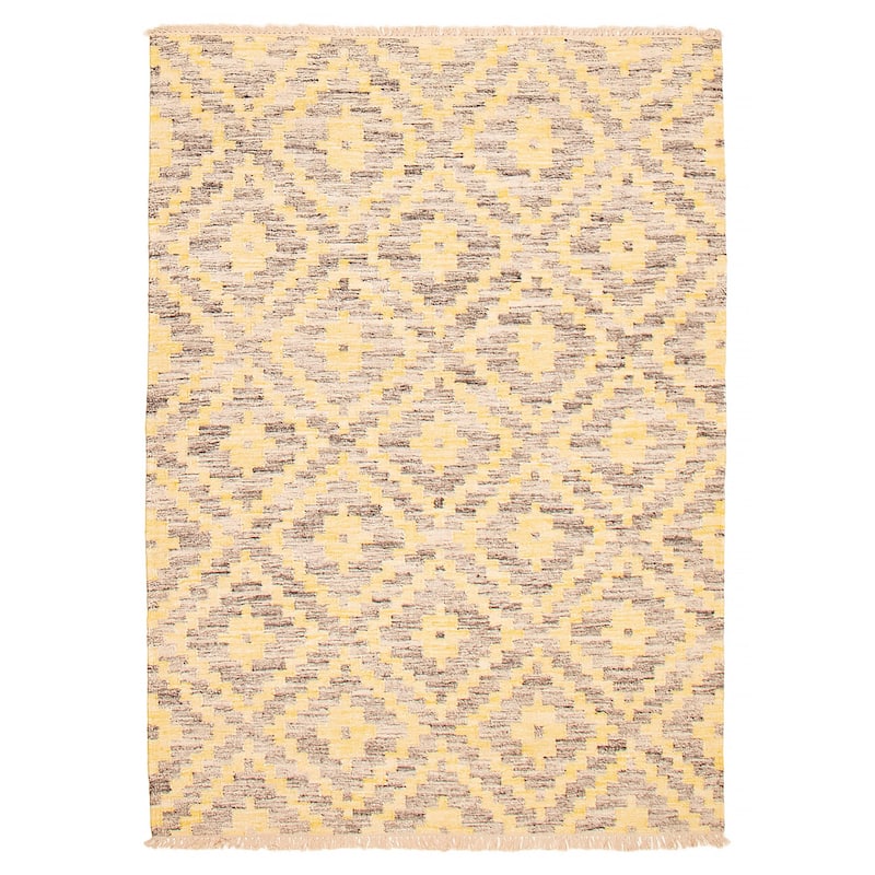 Ankara FW Gold Kilim 5'3" x 7'4" - 5'3 x 7'4 - Light Gold - 5'3 x 7'4