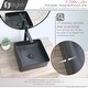 preview thumbnail 6 of 20, STYLISH 14 1/2 inch Square Porcelain Bathroom Sink - 14 1/2" x 14 1/2" x 5"