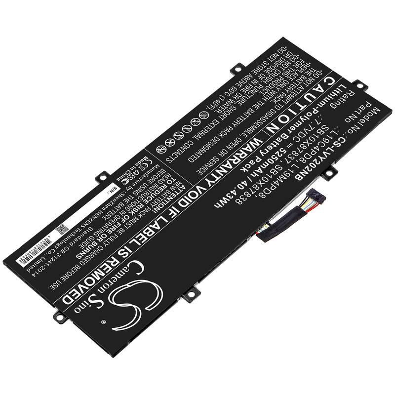Battery for Lenovo Yoga Duet 2020 L19C4PD8 L19M4PD8 SB10X87837 SB10X87838 - Black