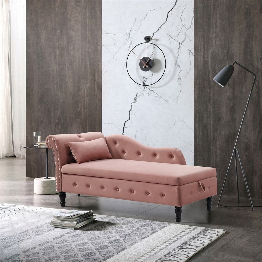 Kata Simple Living Chaise Lounge with Storage Compartment Bed