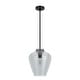 preview thumbnail 2 of 8, Hunter Vidria 12" 1-Light Pendant - Kitchen Island, Dining Room, Entry - Contemporary, Transitional