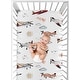 preview thumbnail 4 of 4, Vintage Airplane Boy Fitted Crib Sheet - Grey Yellow Orange Red White and Blue Airplanes Air Plane Transportation Clouds Sun Sky