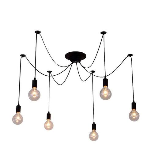 Black Industrial Spider Chandelier