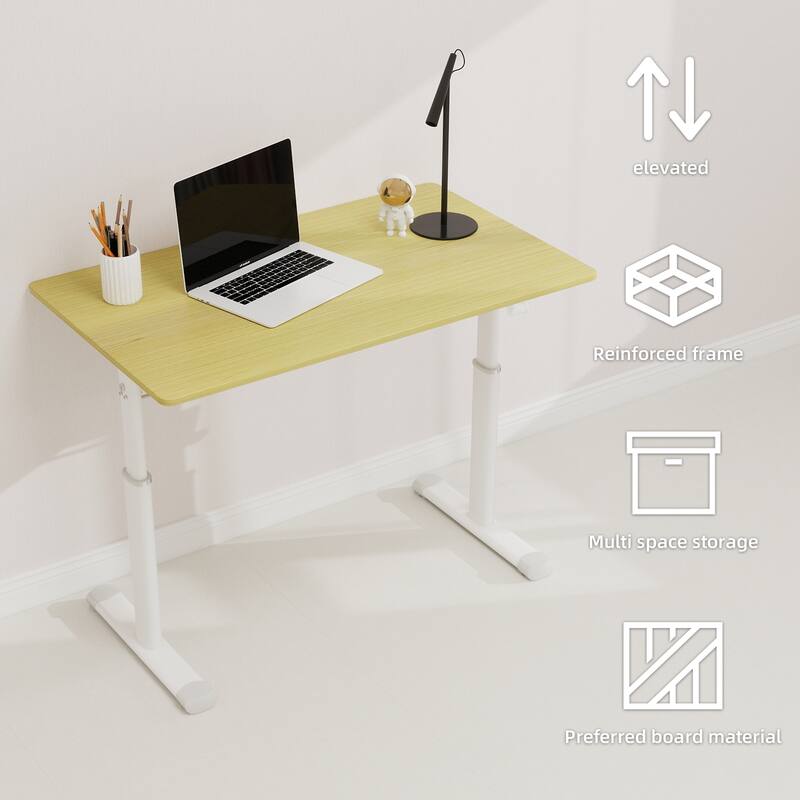 GDFStudio - 39.37"W Ergonomic Adjustable Computer Desk