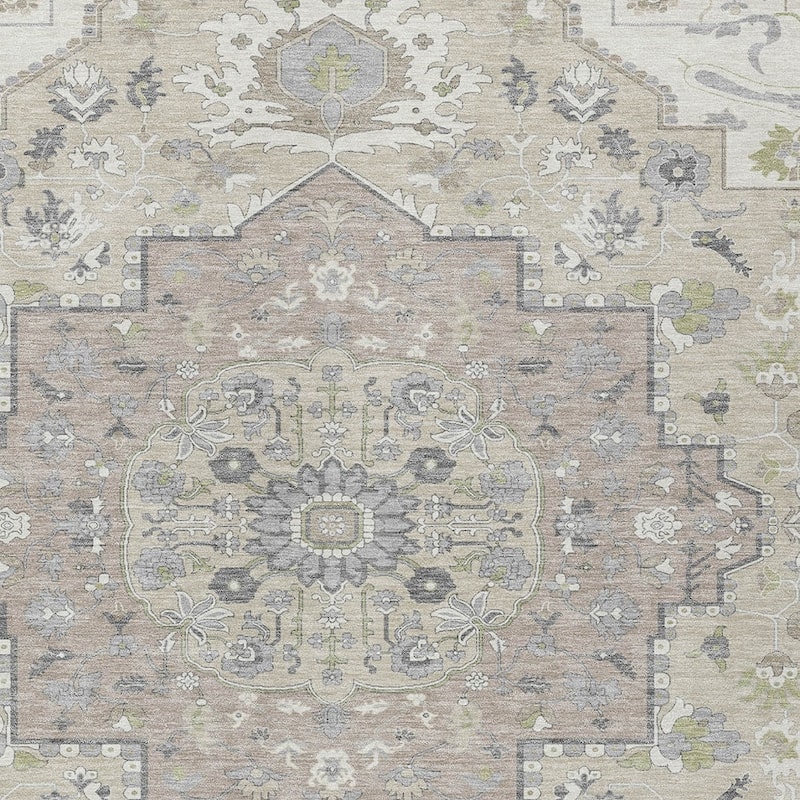 HomeRoots Oriental Traditional Rectangle Outdoor Rug