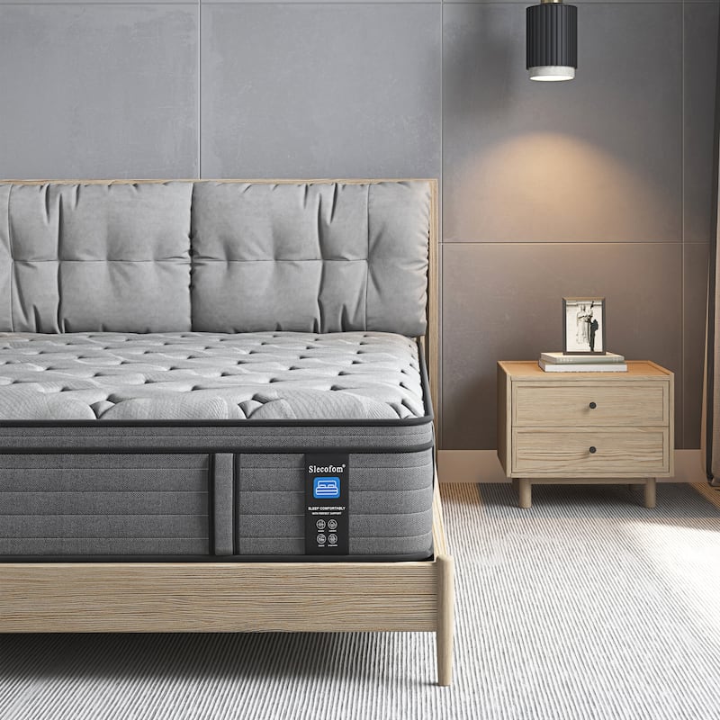 14-inch Hybrid Medium Euro Top Mattress, Pocket Spring Mattress in a Box