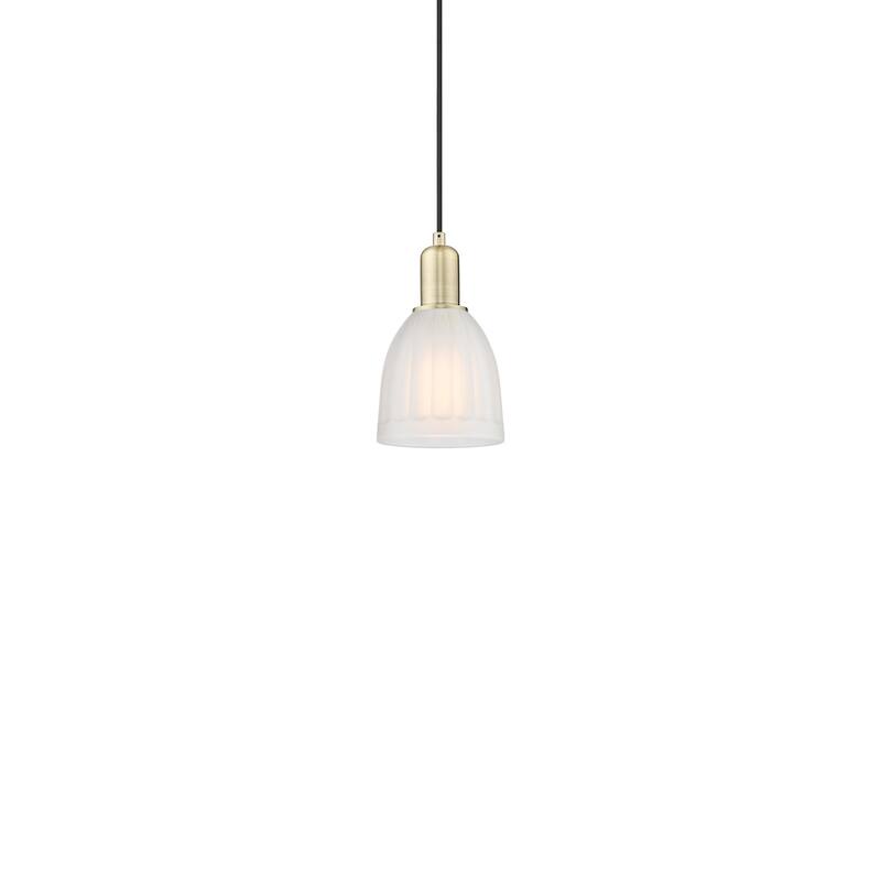 Innovations Lighting 716-1P-11-6 Brookfield Pendant Brookfield 6" Wide - Antique Brass / White