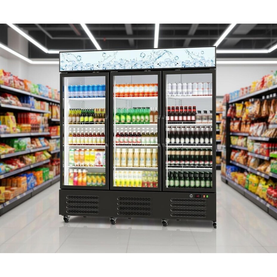 3 Glass Door Display Refrigerator, 54.3 Cu.Ft.