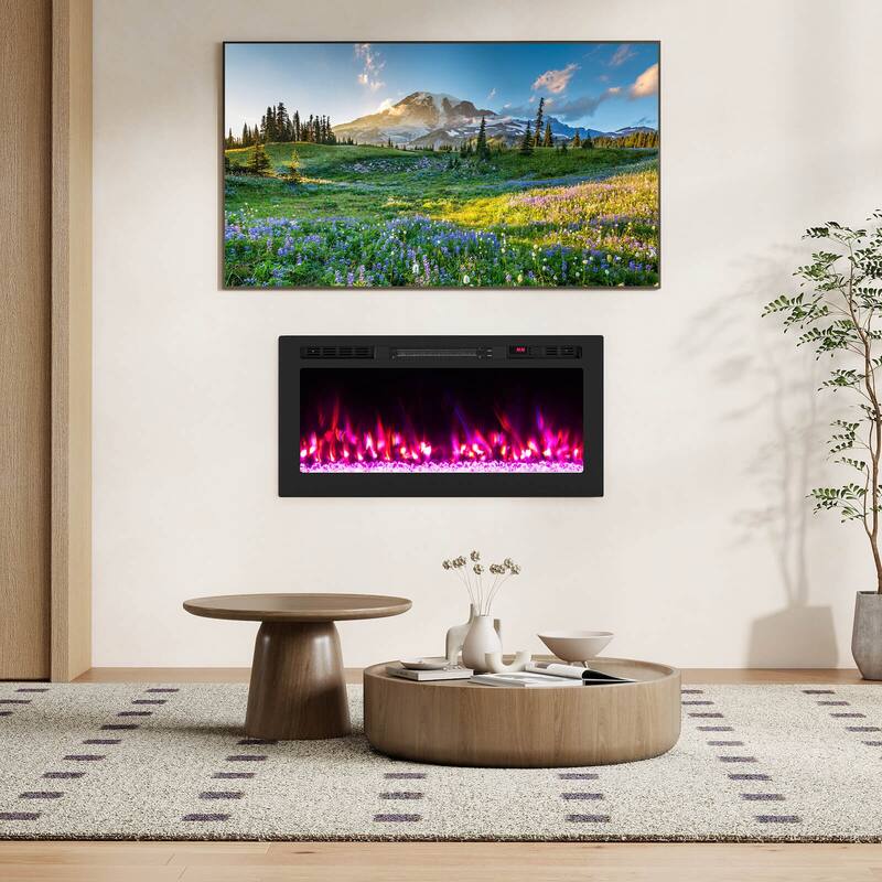 Costway 36" Smart WiFi Electric Fireplace Work with Alexa & Google - See Details