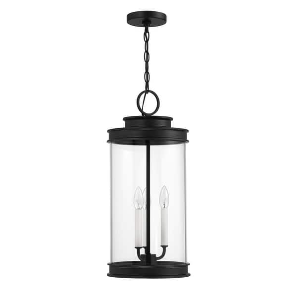 slide 2 of 5, Englewood 3-Light Outdoor Hanging Lantern in Matte Black Matte Black