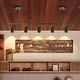 preview thumbnail 34 of 53, 5-Light Black/ Gold Modern Industrial Adjustable Linear Ceiling Track Lighting Kit Spot Tracking Light Pendant
