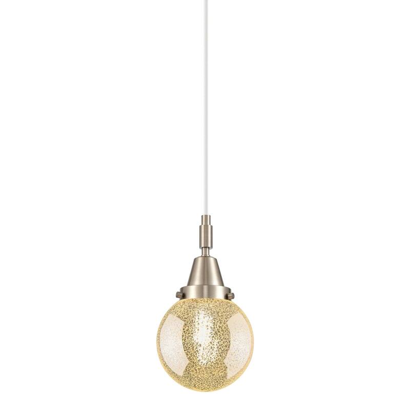 Innovations Lighting 447-1P-11-6 Beacon Pendant Beacon 6" Wide Mini - Brushed Satin Nickel / Mercury