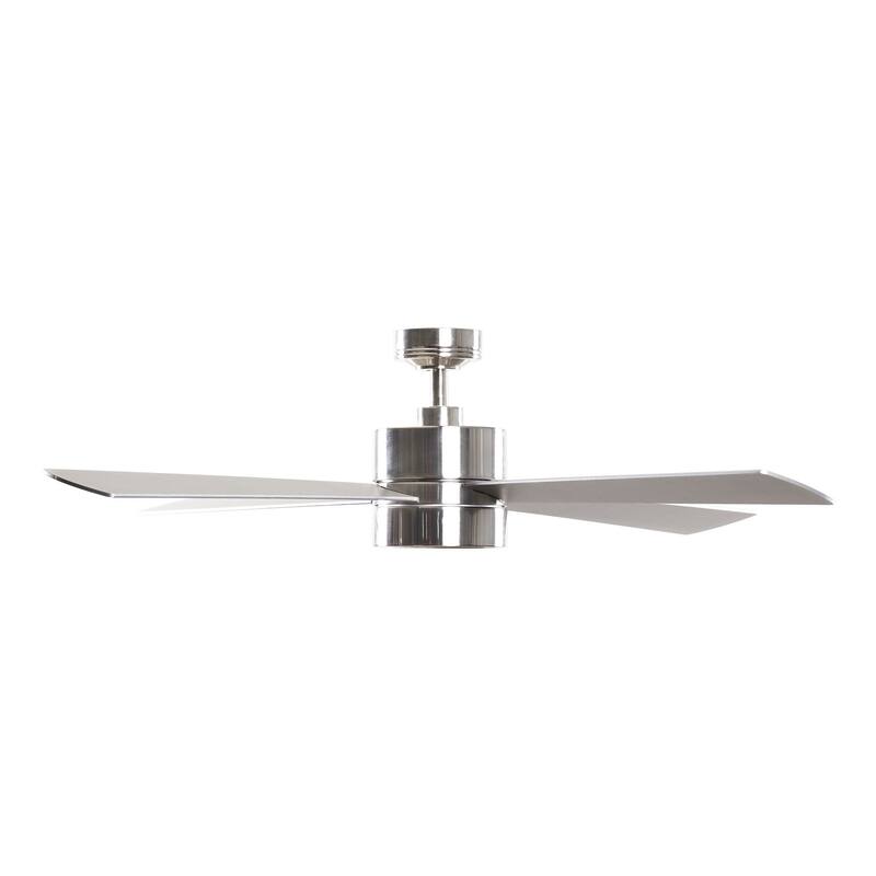 52" Chrome Wood Intergated LED Modern Ceiling Fan with Light and Remote