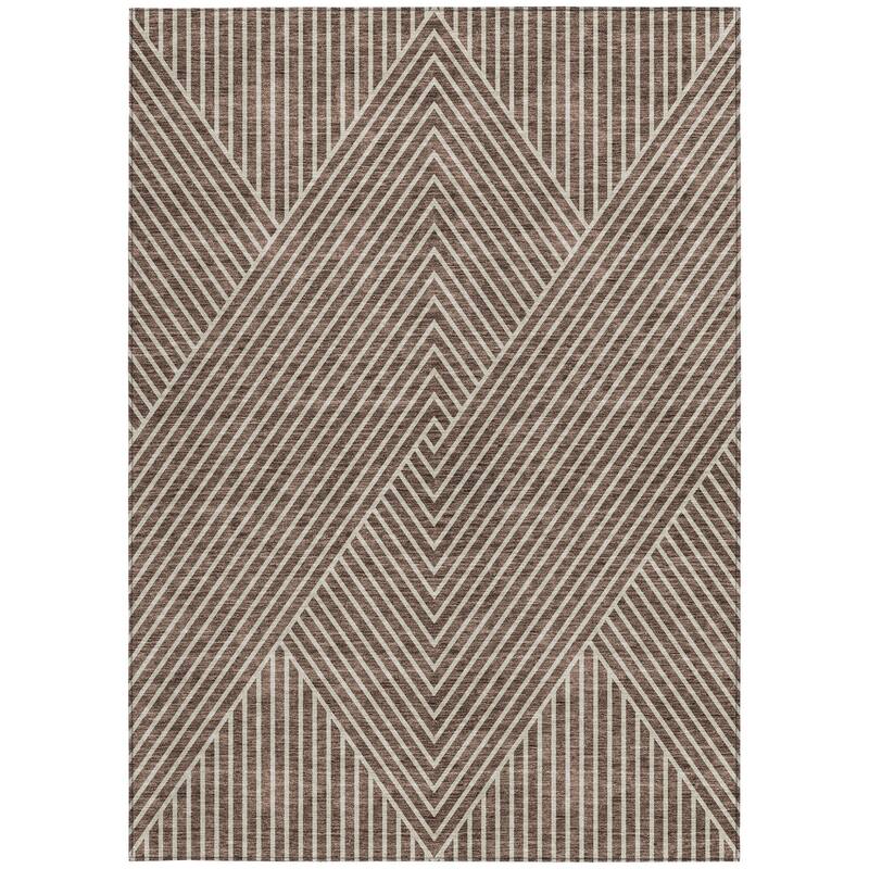 HomeRoots Geometric Transitional Rectangle Outdoor Rug