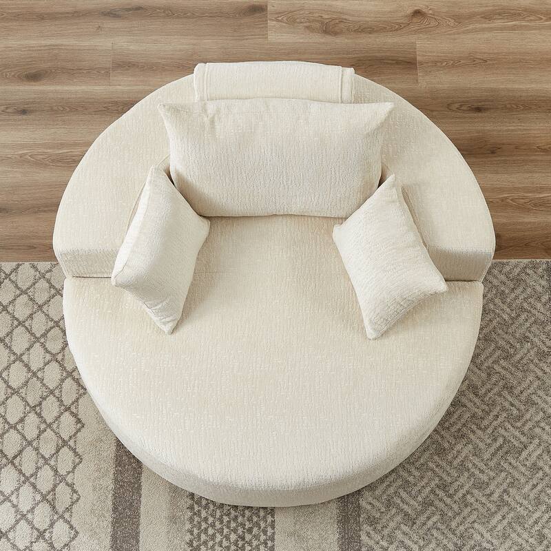 Comfortable Chenille Sponge Sofa for Various Rooms, No Assembly Needed