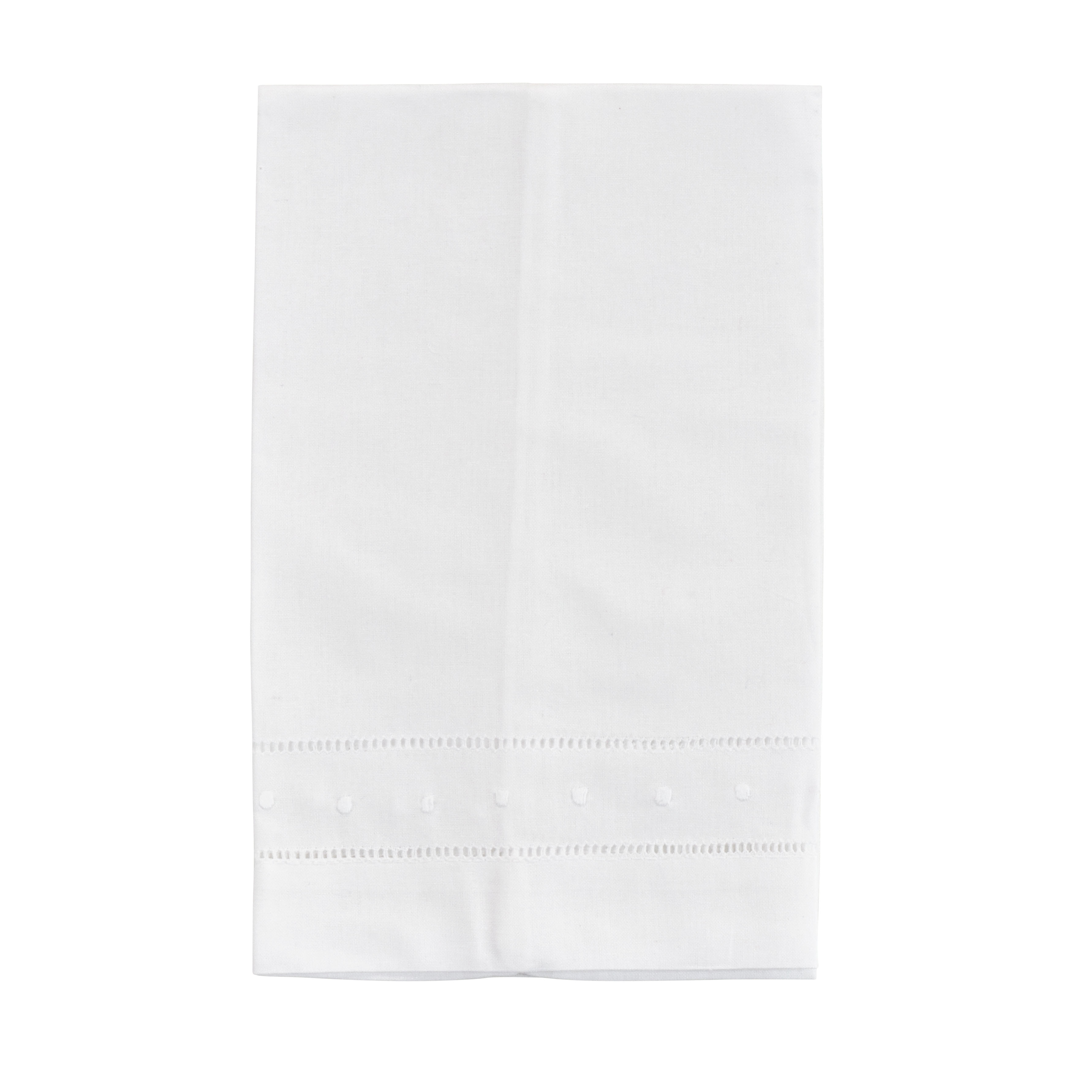 Linen Hemstitch Guest Hand Towel - Set of 2