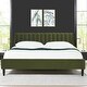 preview thumbnail 138 of 202, Aspen Mid-Century Modern Performance Fabric Low Profile Upholstered Platform Bed