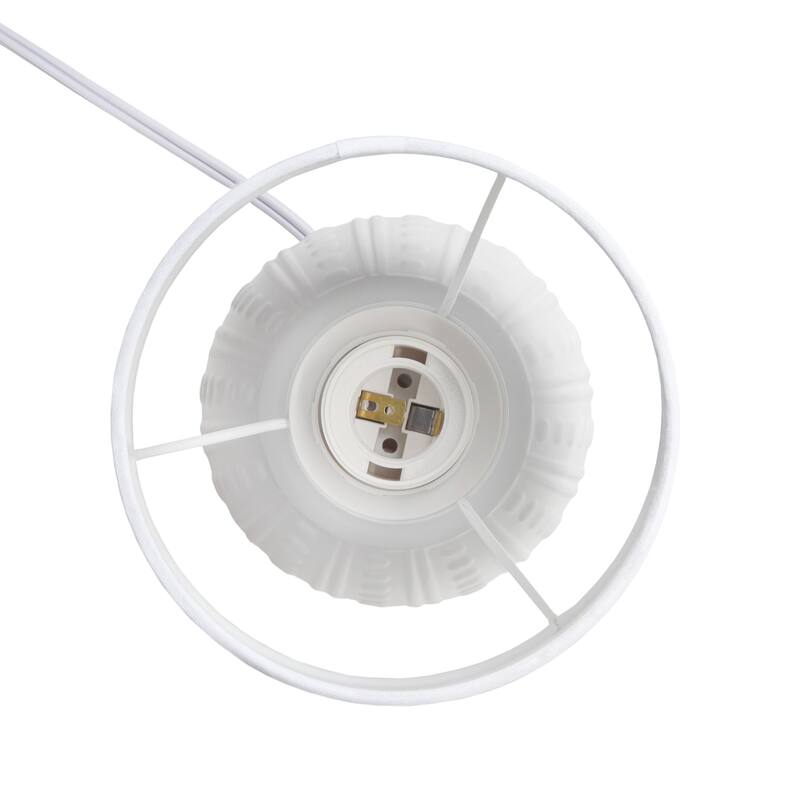 Mini Oval Table Lamp with Tapered Shade - 12.5" - Off White