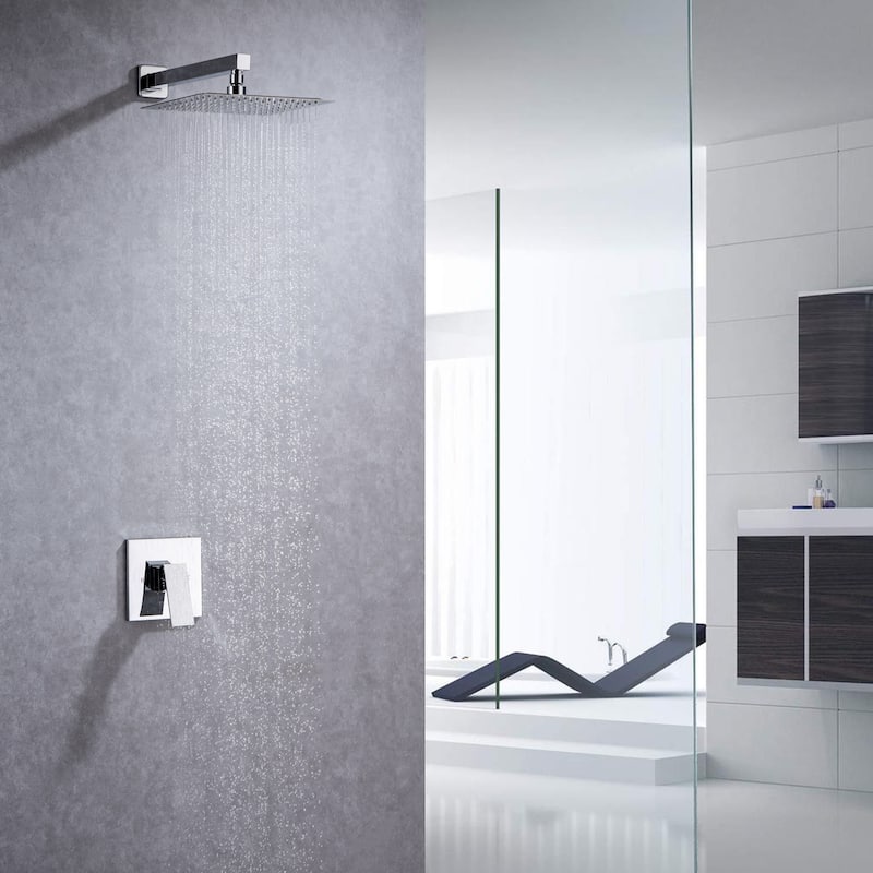 CLihome 1-Spray Patterns 10 in. Wall Mount Shower Faucet