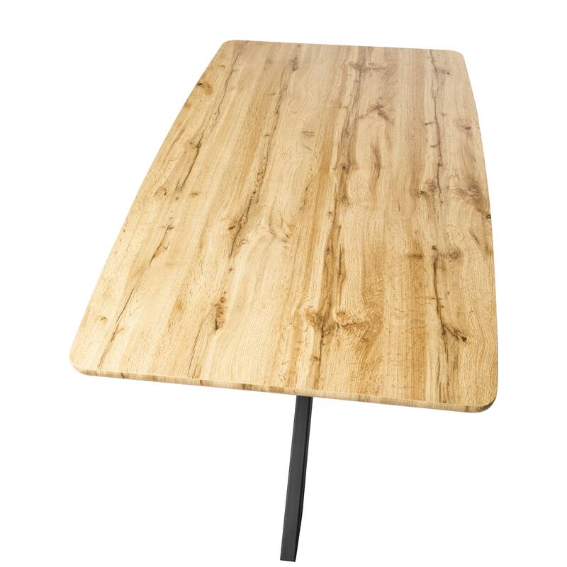 Ravenna Modern 63" Rectangular Dining Table with Solid Wood Top & X-Shape Metal Legs for Home Kitchen Dining Room