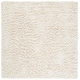 preview thumbnail 4 of 15, SAFAVIEH Handmade Shag Sirli Solid Wool Rug 6' Square - Ivory - Square