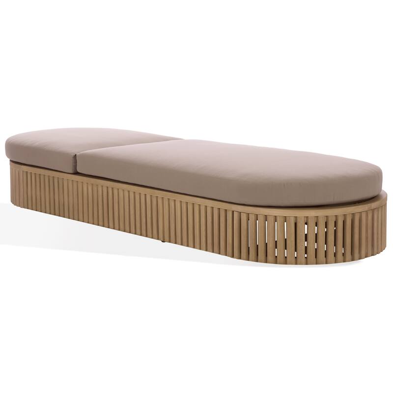 SAFAVIEH Couture Arielle Eucalyptus Wood Sun Lounger - 28"W x 82"D x 13"H