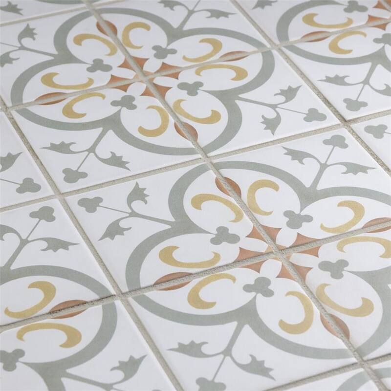 Merola Tile Revival Mini Memory 3-7/8" x 3-7/8" Ceramic Floor and Wall Tile