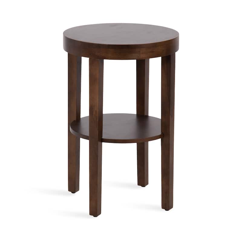 Kate and Laurel Talcott Round Wood Side Table - 16x16x24 - Mocha