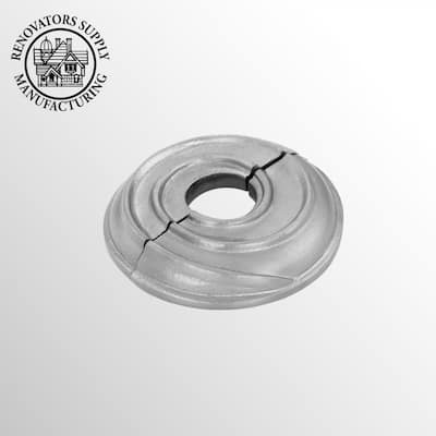 Satin Finish Radiator Flange Spiral 1/2" (IPS) Pipe Flange: 7/8" I D; 3-1/8" O D Renovators Supply