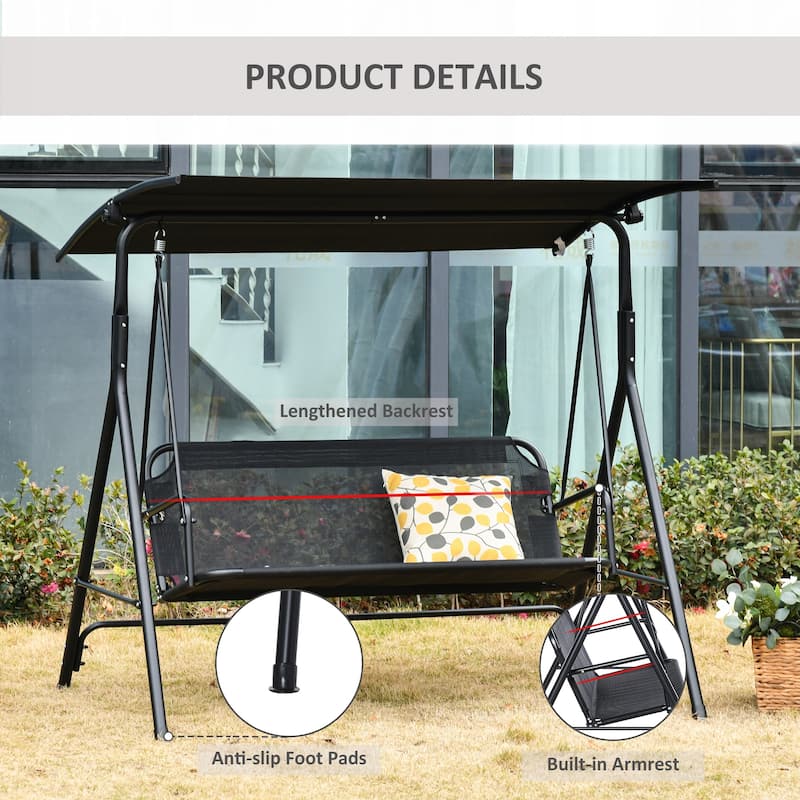 Patio Swing Chair with Canopy