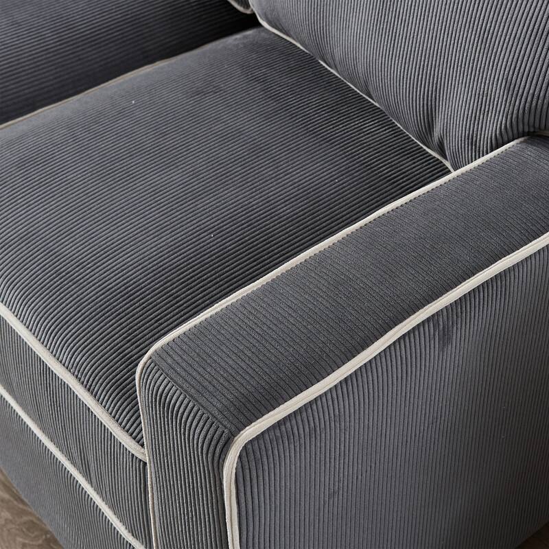 Corduroy Sofa with Two Removable Storage Boxes Bed Bath & Beyond