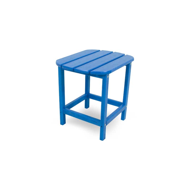 POLYWOOD South Beach 18 inch Outdoor Side Table - Pacific Blue
