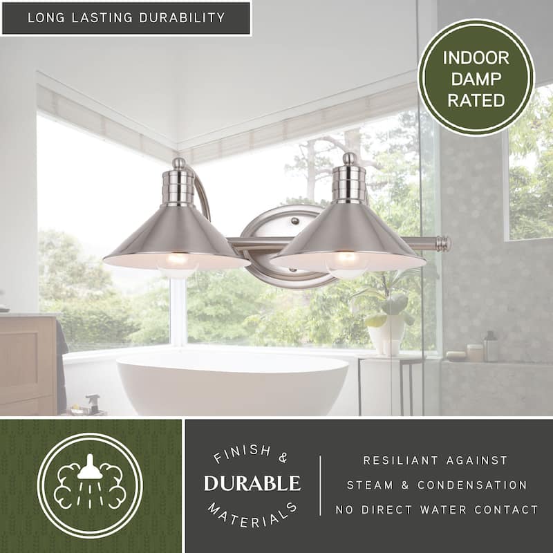 Akron 2 Light Farmhouse Barn Bathroom Vanity Fixture