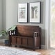 preview thumbnail 2 of 22, Linon Migdalia Flip Top Slat Back Storage Entryway Bench