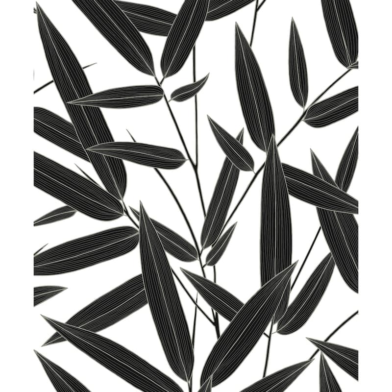 Seabrook Designs Amani Non-Woven Unpasted Wallpaper - 20.9 in. W x 33 ft. L - Ebony