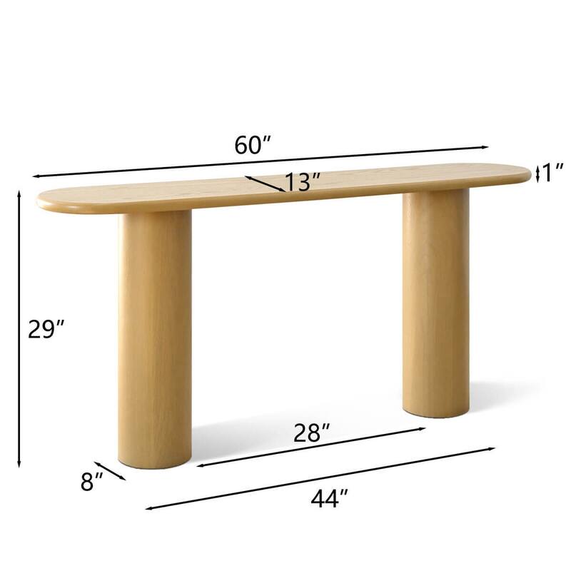 Pedestal 60" Console Table