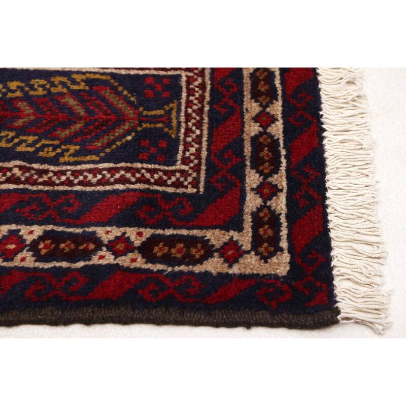 ECARPETGALLERY Hand-knotted Baluch Tan Wool Rug - 3'4 x 5'9