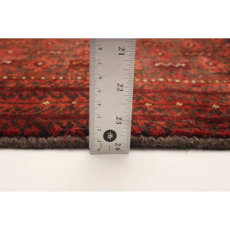 ECARPETGALLERY Hand-knotted Baluch Red Wool Rug - 2'10 x 6'2