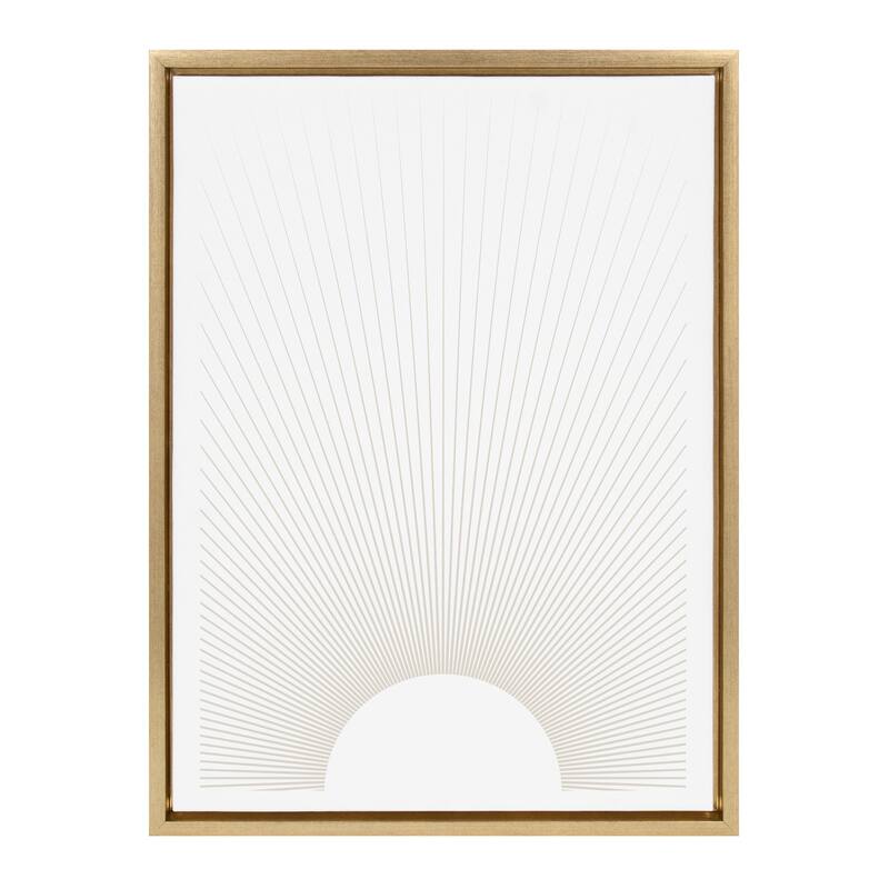 Kate and Laurel Sylvie Sun Rays Framed Canvas by Rocket Jack