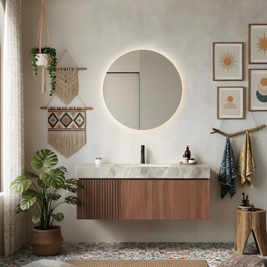 48" Bathroom Vanity with Sintered Stone countertop and Sink