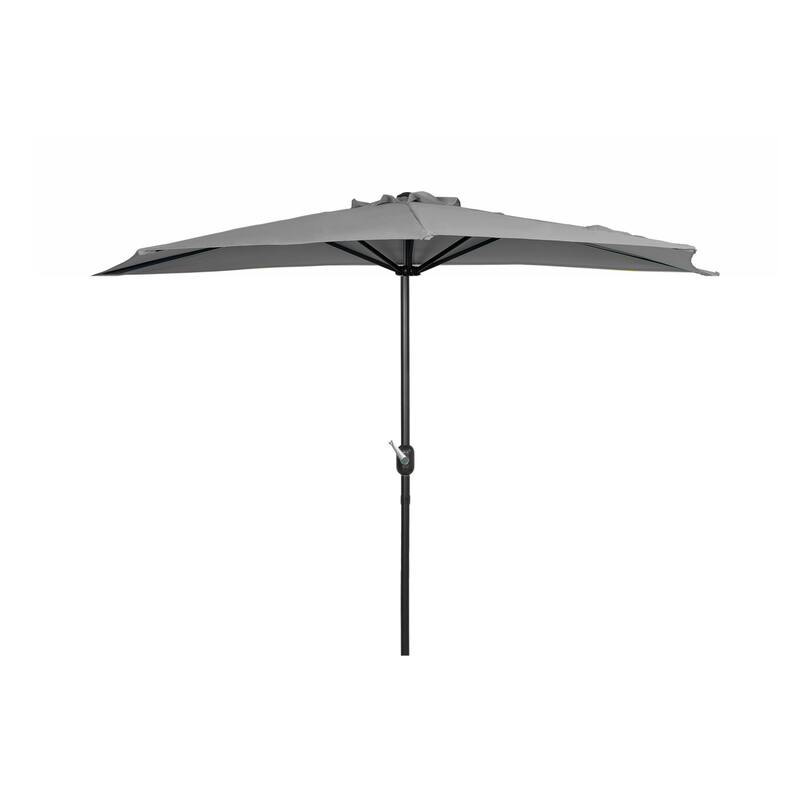 9' Sutton Half Round All-Weather Crank Patio Umbrella
