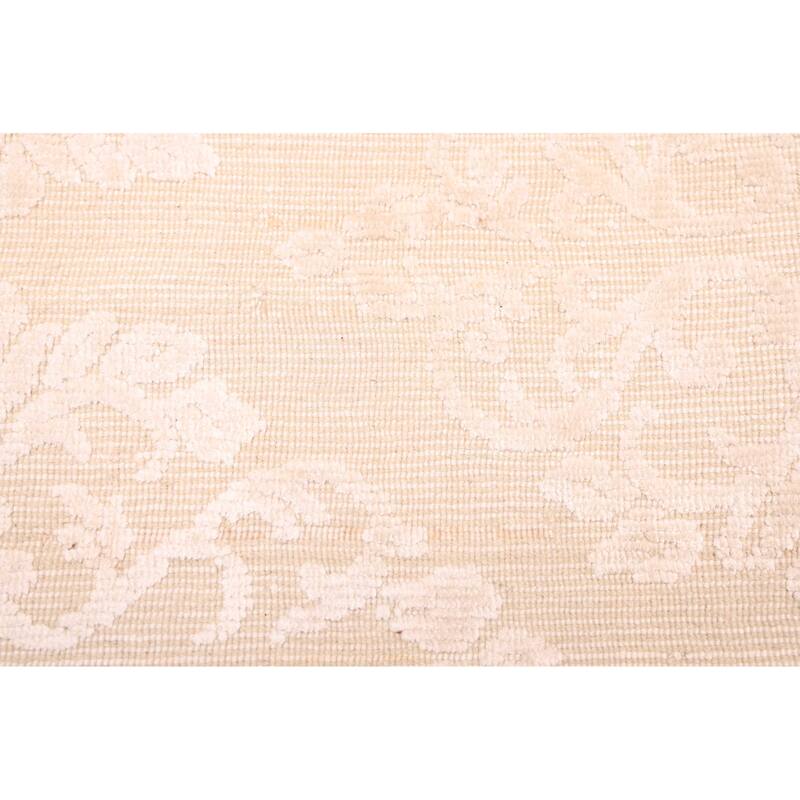 ECARPETGALLERY Hand Loomed Elysian Beige Viscose, Wool Rug - 8'3 x 11'6