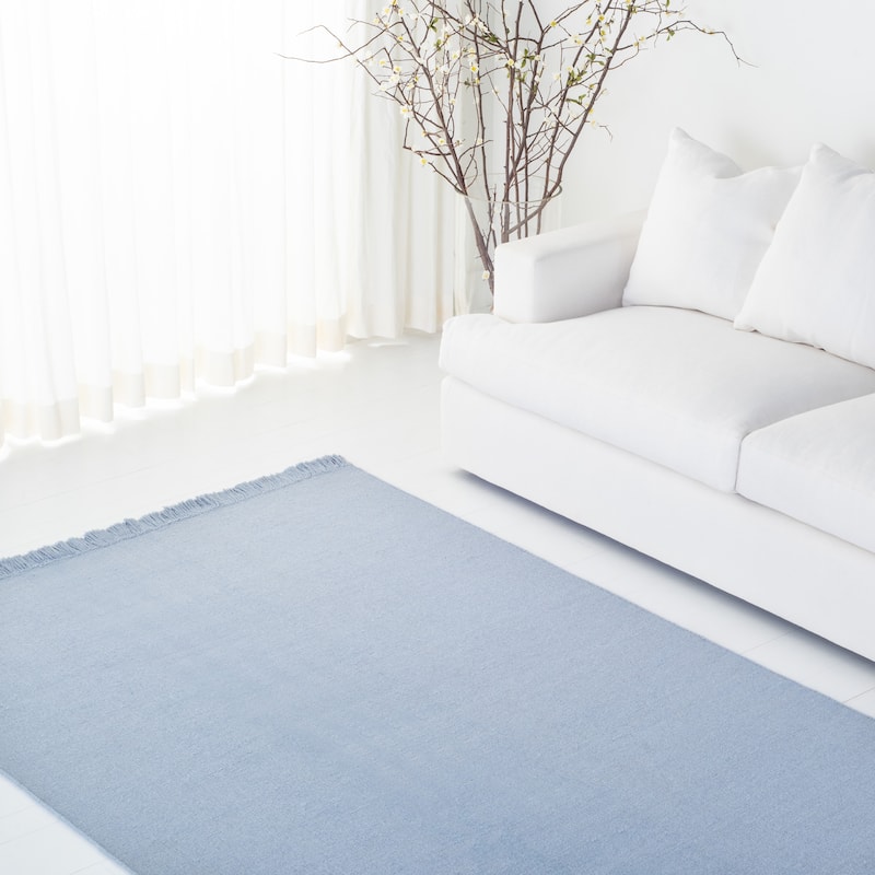 Lauren Ralph Lauren, Conchita Solid Wool Rug. - 6' x 9' - Light Blue